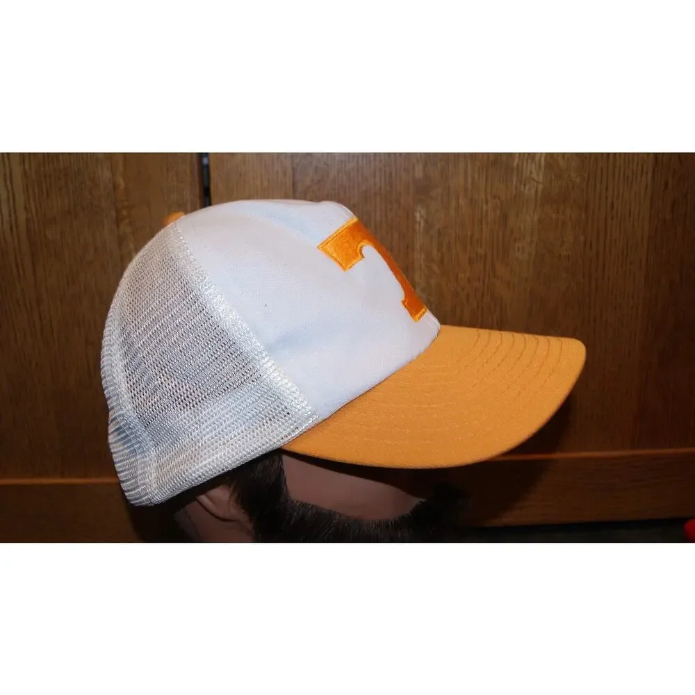 Vintage Tennessee Volunteers Hat Bacon & Company Orange White Trucker Snapback